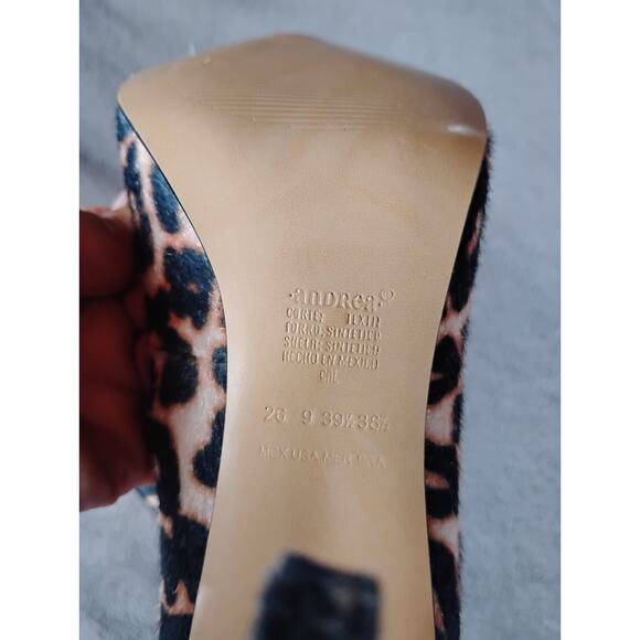 Womens Andrea Heels Leopard Animal Print Size 9 - Picture 7 of 12